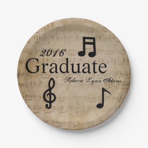 Musical Notes _ Graduation Paper Plate