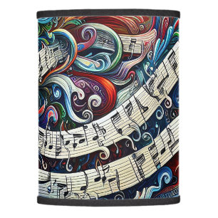 Musical Notes Graffiti Lamp Shade