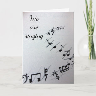 MUSICAL NOTES ***GROUP BIRTHDAY CARD***