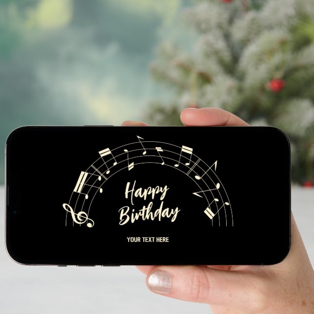 Musical notes happy birthday (Front Digital)