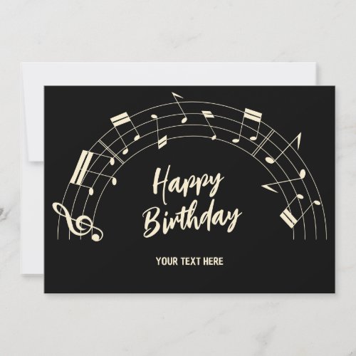 Musical notes happy birthday