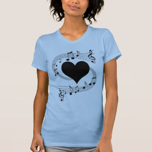 Musical notes heart T-Shirt
