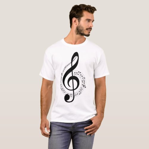 Musical Notes Illustration T_Shirt