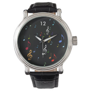 musical notes in colors watch
