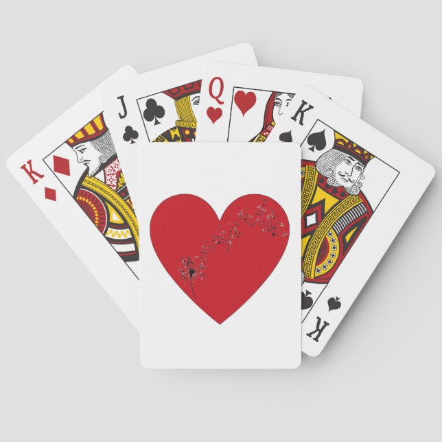 Musical notes in the heart, Classic Playing Cards (Back)