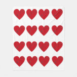 Musical notes in the heart, Fleece Blanket