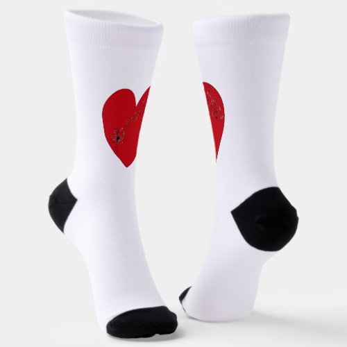 Musical Notes in the heart Socks