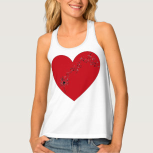 Musical notes in the heart, Women's Tank Top