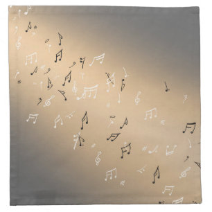 Musical Notes in the Moonlight Cloth Napkin
