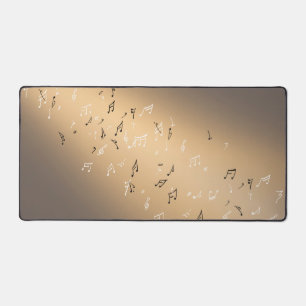 Musical Notes in the Moonlight   Desk Mat