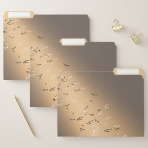 Musical Notes in the Moonlight Golden  File Folder