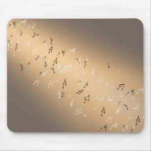 Musical Notes in the Moonlight  Golden  Mouse Pad