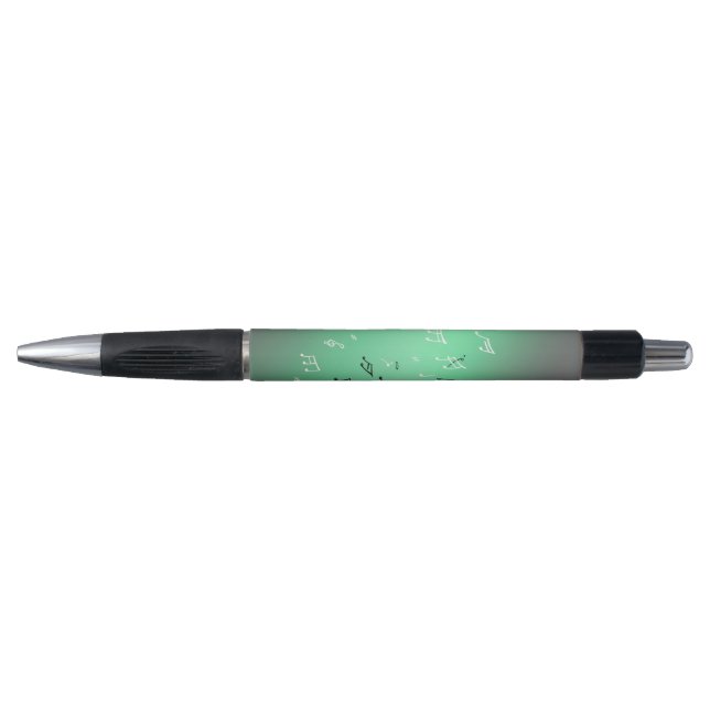 Musical Notes in the Moonlight green  Pen (Front)