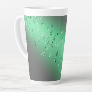 Musical Notes in the Moonlight Latte Mug