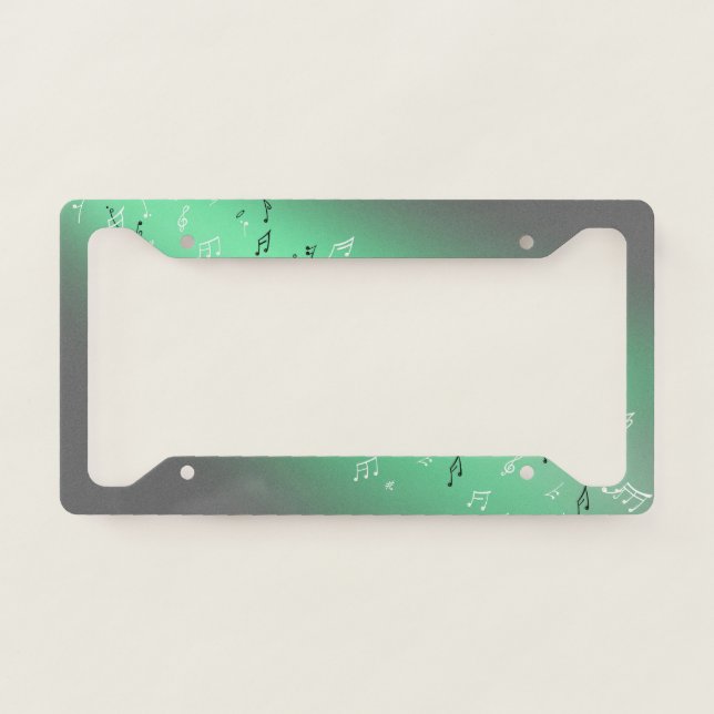 Musical Notes in the Moonlight License Plate Frame (Front)