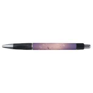 Musical Notes in the Moonlight Pink Lilac Pen