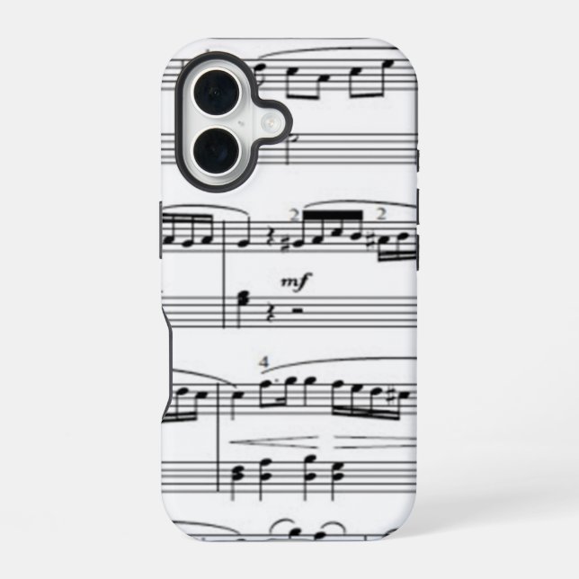 musical notes iphone case (Back)
