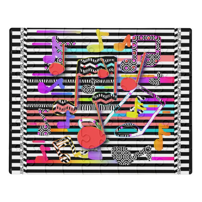 MUSICAL NOTES JIGSAW PUZZLE (Puzzle Horizontal)