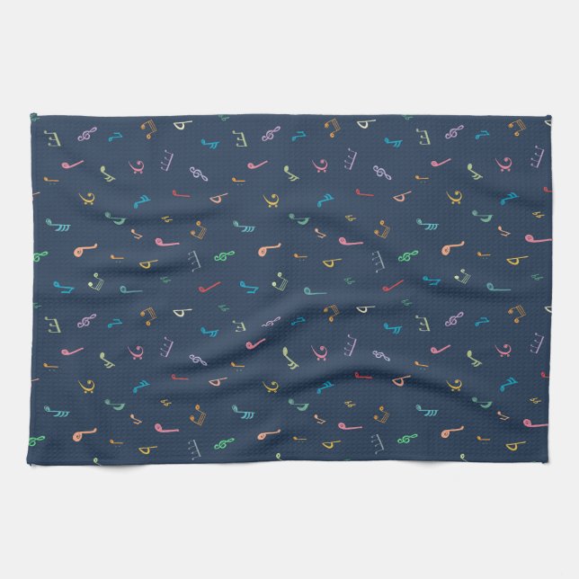 Musical notes kitchen towel (Horizontal)
