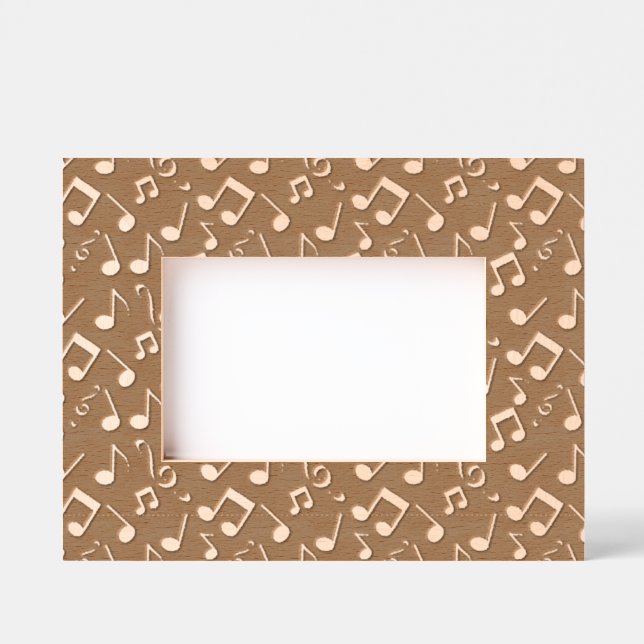 Musical Notes Laser Etched Picture Frame (Front)