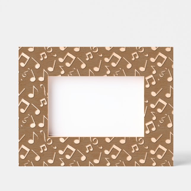 Musical Notes Laser Etched Picture Frame Engraved Frames (Front)