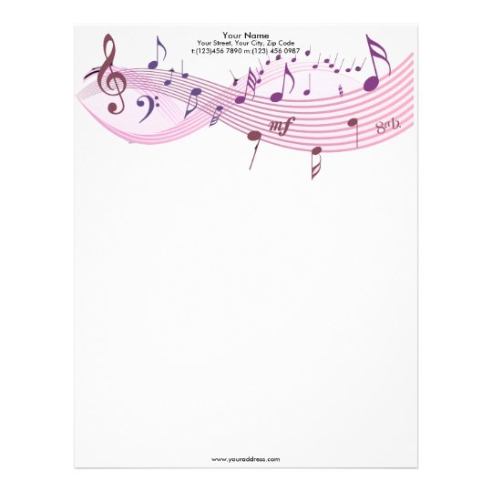 Musical Notes Letterhead 5065