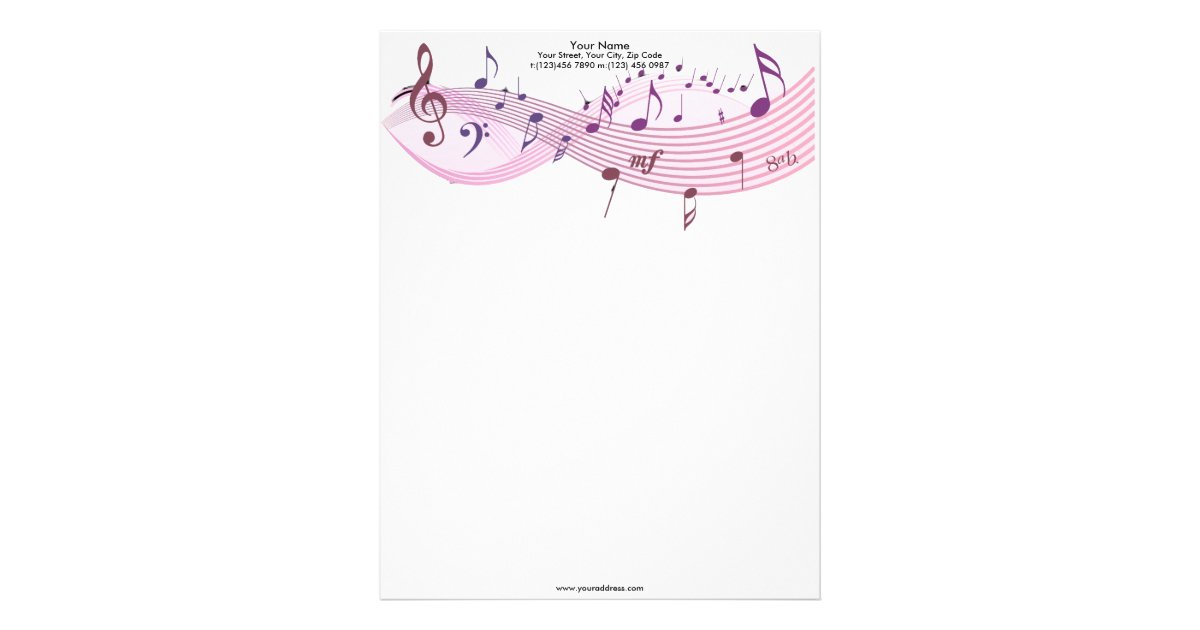 Musical Notes Letterhead 0333