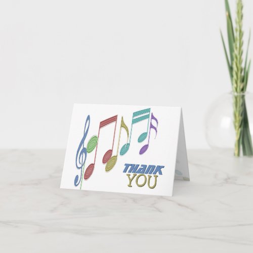 Musical Notes Linear Multicolor THANK YOU