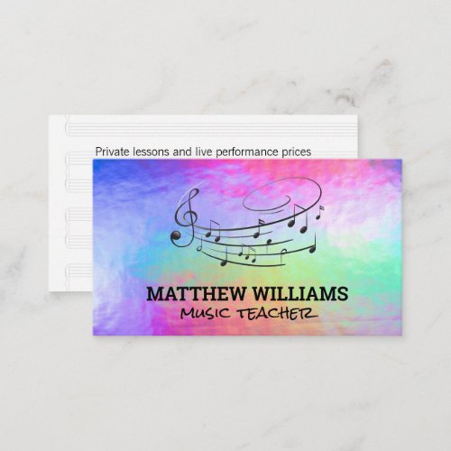  Musical Notes Logo  Music Sheets Business Card