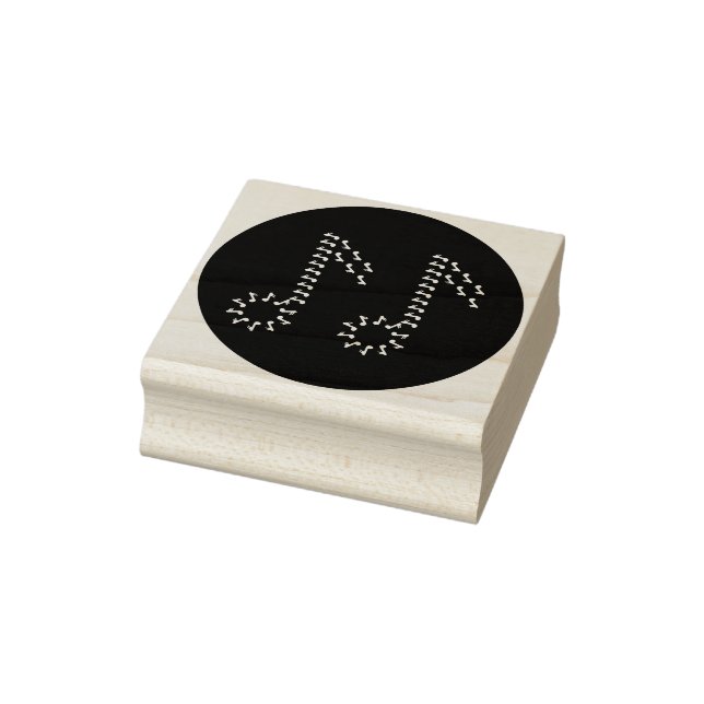 Musical notes made of notes in a circle rubber stamp (Stamp)