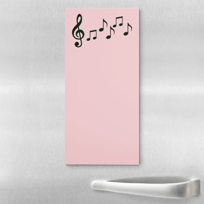 Musical Notes Magnetic Fridge Notepad