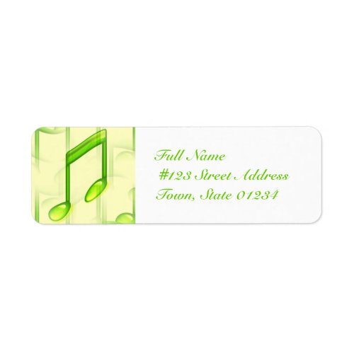 Musical Notes Mailing Labels