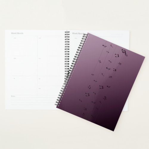 Musical Notes Mauve Planner