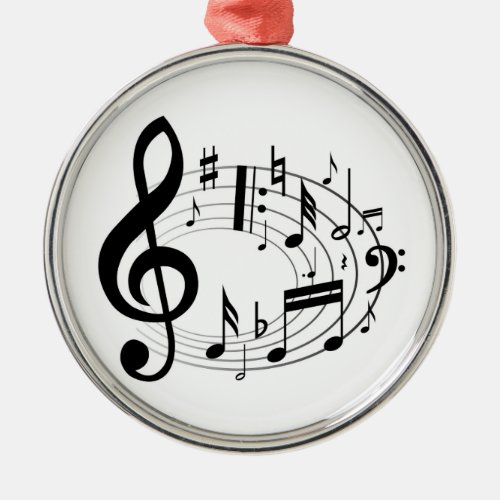 Musical Notes Metal Ornament