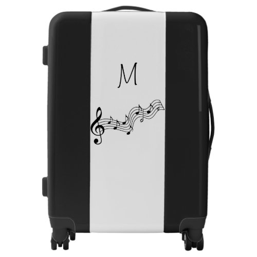 Musical Notes Monogram Suitcases