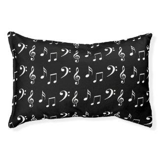 Musical Notes Music Black and White Pattern  