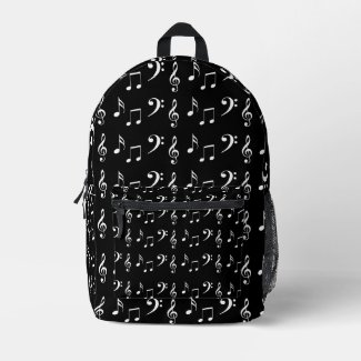 Musical Notes Music Black and White Pattern 