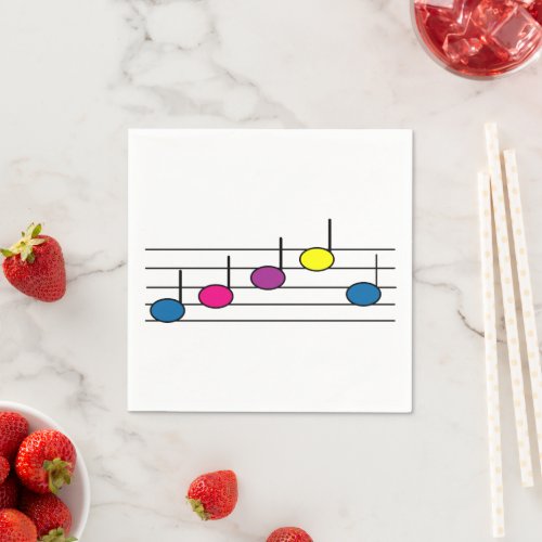 Musical Notes Music Colorful Napkins