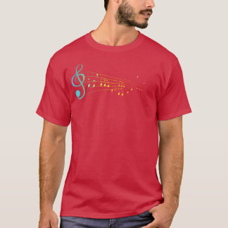 Musical Notes Music Dad friend T-Shirt