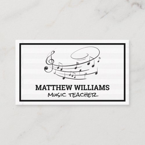  Musical Notes  Music Sheet Background Business Card