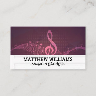 Musical Notes Music Sheets   Band Business Card