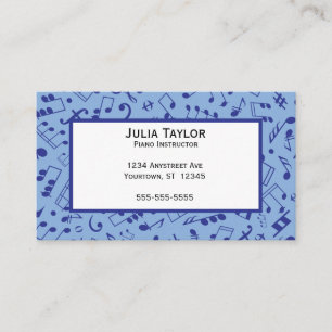 Musical Notes Music Teacher Composer Business Card