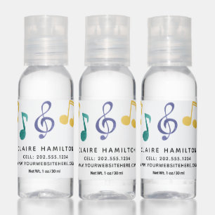 Musical Notes Music Teacher Personalized Hand Sanitizer
