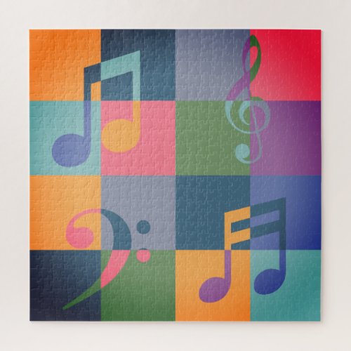 Musical Notes  Music Themed Art Jigsaw Puzzle