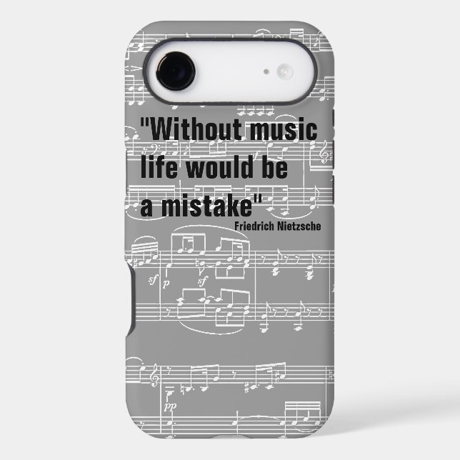 musical notes & music-themed quote Case-Mate iPhone case (Back)