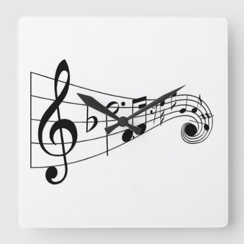 MUSICAL NOTES  MUSICANS CLOCK