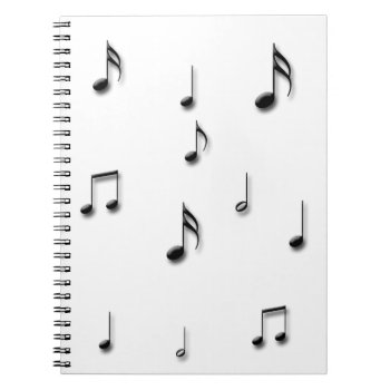 Musical Notes Notebook by stellerangel at Zazzle
