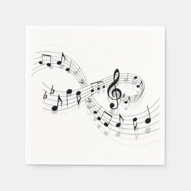 Music Notes Paper & Party Napkins | Zazzle