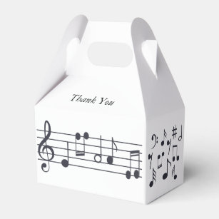 Musical Notes Party Favor Box
