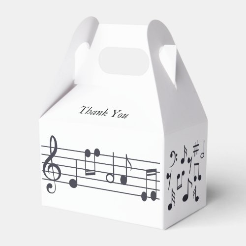 Musical Notes Party Favor Box